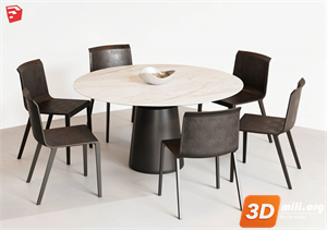 Dining Table Set Skp Files